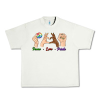 Pistachio Peace Love Pride Urban Heavy Tee - BundleAndBundleShop