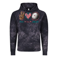 Cloud Black Peace Love Volleyball Vintage Hoodie - Jasminsmagicworld