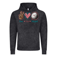Vintage Black Peace Love Volleyball Vintage Hoodie - Jasminsmagicworld