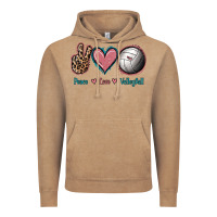 Vintage Coffee Peace Love Volleyball Vintage Hoodie - Jasminsmagicworld