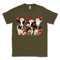 Army Green christmas three cows Classic Tee - MaliasSmallBusiness
