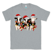 Heather Grey christmas three cows Classic Tee - MaliasSmallBusiness