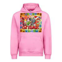 Fuchsia Pink Love Christmas gnome Urban Hoodie - CowhideDigitalArt
