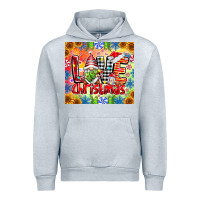 Heather Grey Love Christmas gnome Urban Hoodie - CowhideDigitalArt