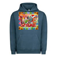 Pigment Midnight Navy Love Christmas gnome Urban Hoodie - CowhideDigitalArt