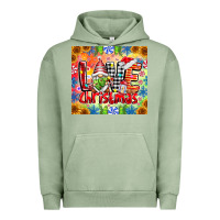Pigment Oil Green Love Christmas gnome Urban Hoodie - CowhideDigitalArt