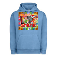 Pigment Pebble Blue Love Christmas gnome Urban Hoodie - CowhideDigitalArt