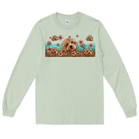 Matcha floral cockapoo Long Sleeve Tee - Jasminsmagicworld