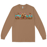 Toasted Coconut floral cockapoo Long Sleeve Tee - Jasminsmagicworld