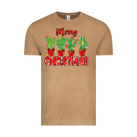 Vintage Camel Merry Christmas Cactuses Vintage Tee - MaliasSmallBusiness