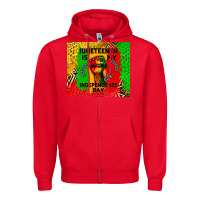 Red juneteenth is my independence day Zipper Hoodie - CowGirlArtShop