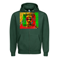 Sports Green juneteenth is my independence day Zipper Hoodie - CowGirlArtShop