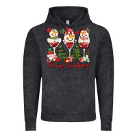 Vintage Black merry christmas wine and cocktails Vintage Hoodie - MaliasSmallBusiness