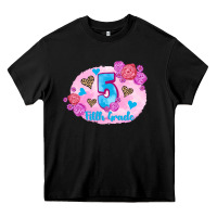 Black back to school flowers fifth grade 3200x2400 Heavy Core Tee - AdoDesignShop