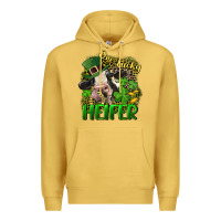 Antique Gold One lucky Heifer Premium Hoodie - CowGirlArtShop