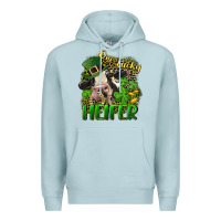 Blue Mist One lucky Heifer Premium Hoodie - CowGirlArtShop
