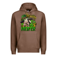 Chestnut One lucky Heifer Premium Hoodie - CowGirlArtShop