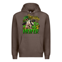 Coffee One lucky Heifer Premium Hoodie - CowGirlArtShop