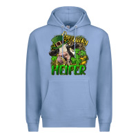 Colony Blue One lucky Heifer Premium Hoodie - CowGirlArtShop