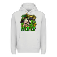 Dove Grey One lucky Heifer Premium Hoodie - CowGirlArtShop