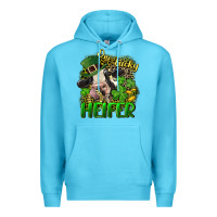 Ocean Blue One lucky Heifer Premium Hoodie - CowGirlArtShop
