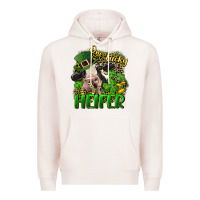 Pale Pink One lucky Heifer Premium Hoodie - CowGirlArtShop