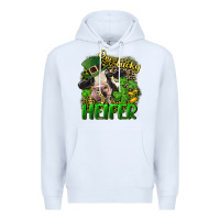 White One lucky Heifer Premium Hoodie - CowGirlArtShop