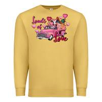 Antique Gold Loads of love Valentine's Day farm truck Premium Sweatshirt - FaDigitalArtStudio
