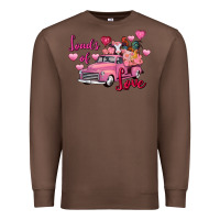Chestnut Loads of love Valentine's Day farm truck Premium Sweatshirt - FaDigitalArtStudio