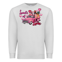 Dove Grey Loads of love Valentine's Day farm truck Premium Sweatshirt - FaDigitalArtStudio
