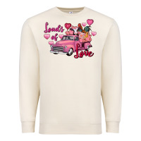 Sandshell Loads of love Valentine's Day farm truck Premium Sweatshirt - FaDigitalArtStudio