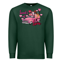 Sports Green Loads of love Valentine's Day farm truck Premium Sweatshirt - FaDigitalArtStudio