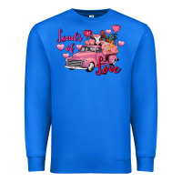 True Royal Loads of love Valentine's Day farm truck Premium Sweatshirt - FaDigitalArtStudio