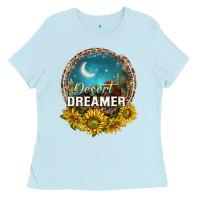 Baby Blue desert dreamer Ladies Tee - NancyCooperArtShop