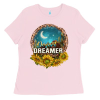 Bubblegum Pink desert dreamer Ladies Tee - NancyCooperArtShop