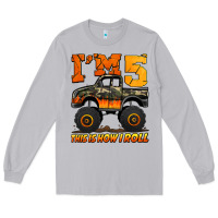 Moon Dust i'm five this is how i roll monster truck birthday Long Sleeve Tee - Jasminsmagicworld