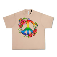 Burro Peace Pride LGBTQ+ And Flowers Urban Heavy Tee - BundleAndBundleShop