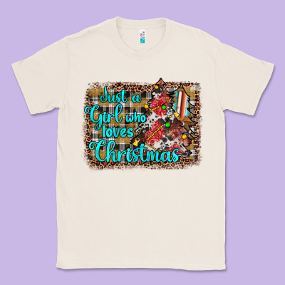 Just A Girl Who Loves Christmas Classic Tee Designed By Jahusdesignshop