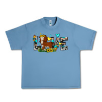 Pebble Blue love western cow Urban Heavy Tee - JahusDesignShop