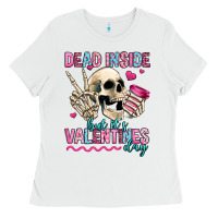 White dead inside but it's valentines day Ladies Tee - Jasminsmagicworld