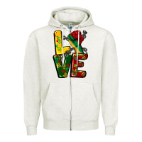 Oatmeal Heather love juneteenth Zipper Hoodie - CowGirlArtShop
