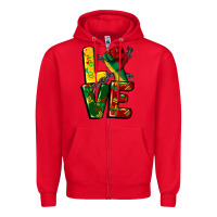 Red love juneteenth Zipper Hoodie - CowGirlArtShop
