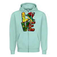 Seafoam love juneteenth Zipper Hoodie - CowGirlArtShop