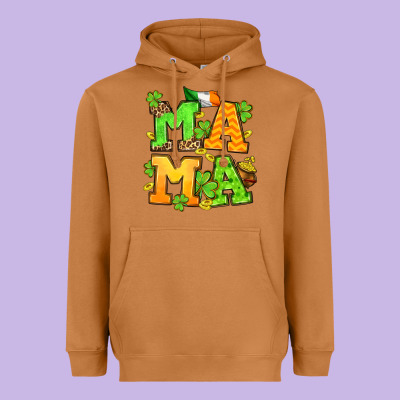St. Patrick's Day Mama Heavyweight Hoodie Designed By Oliviacreatesart