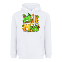 White St. Patrick's Day mama Heavyweight Hoodie - OliviaCreatesArt