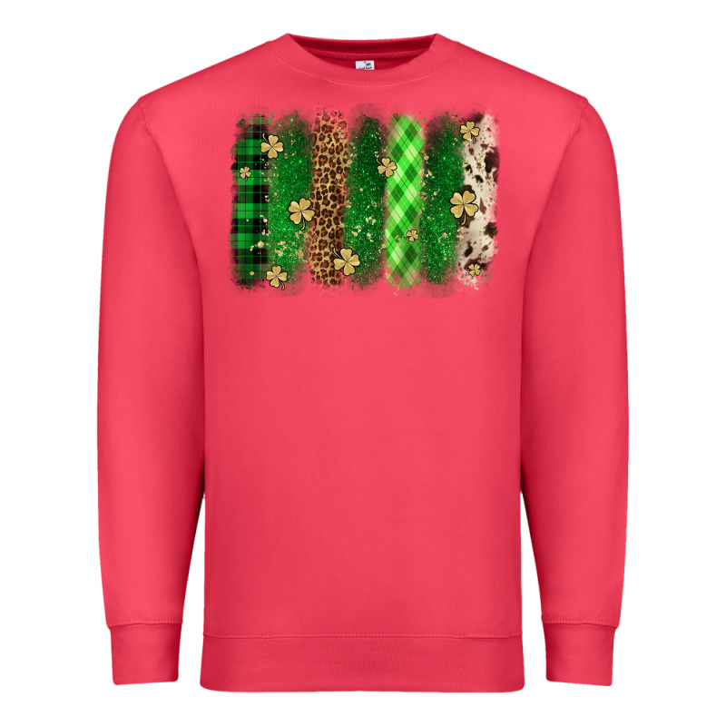 St. Patrick's Day Brushstroke Premium Sweatshirt by OliviaCreatesArt | Teevron