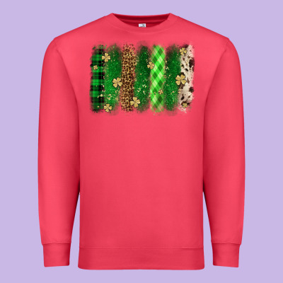 St. Patrick's Day Brushstroke Premium Sweatshirt Designed By Oliviacreatesart