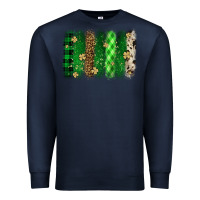 Navy St. Patrick's Day brushstroke Premium Sweatshirt - OliviaCreatesArt