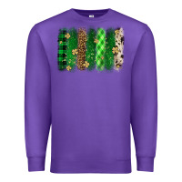 Purple St. Patrick's Day brushstroke Premium Sweatshirt - OliviaCreatesArt