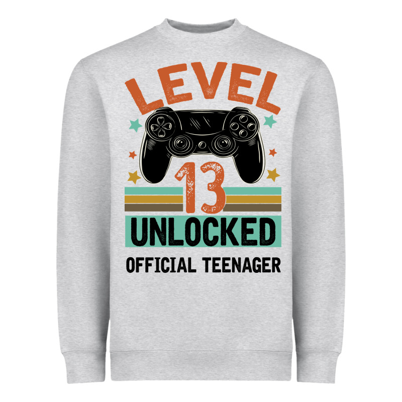 Level 13 Unlocked Official Teenager 13th Birthday Heavyweight Sweatshirt by Bettercallsaul | Teevron